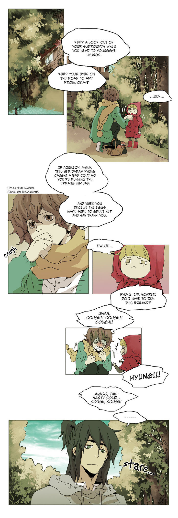 School in the Wild Chapter 17 page 5 - Chapter 17 : Little Red Riding Duck and the Wolf Girls... (1)
