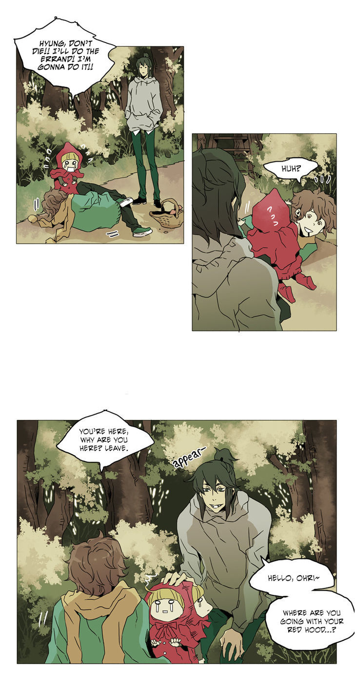 School in the Wild Chapter 17 page 6 - Chapter 17 : Little Red Riding Duck and the Wolf Girls... (1)