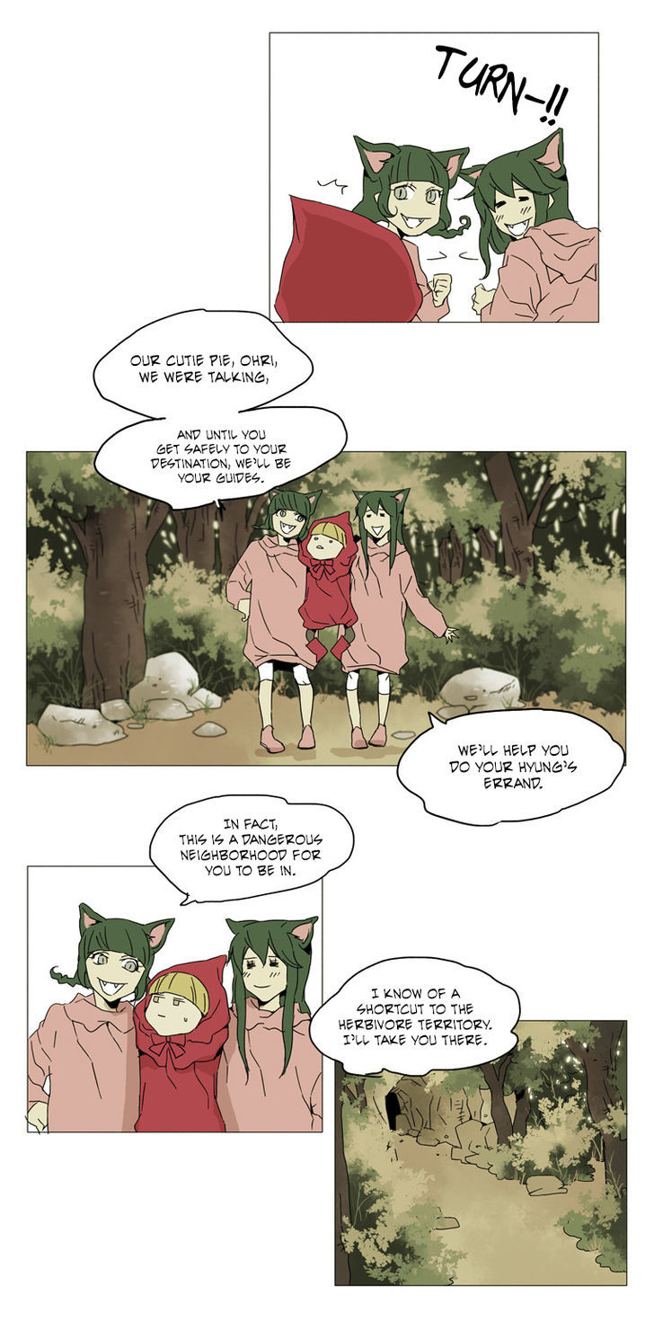 School in the Wild Chapter 19 page 12 - Chapter 19 : Little Red Riding Duck and the Wolf Girls... (3)