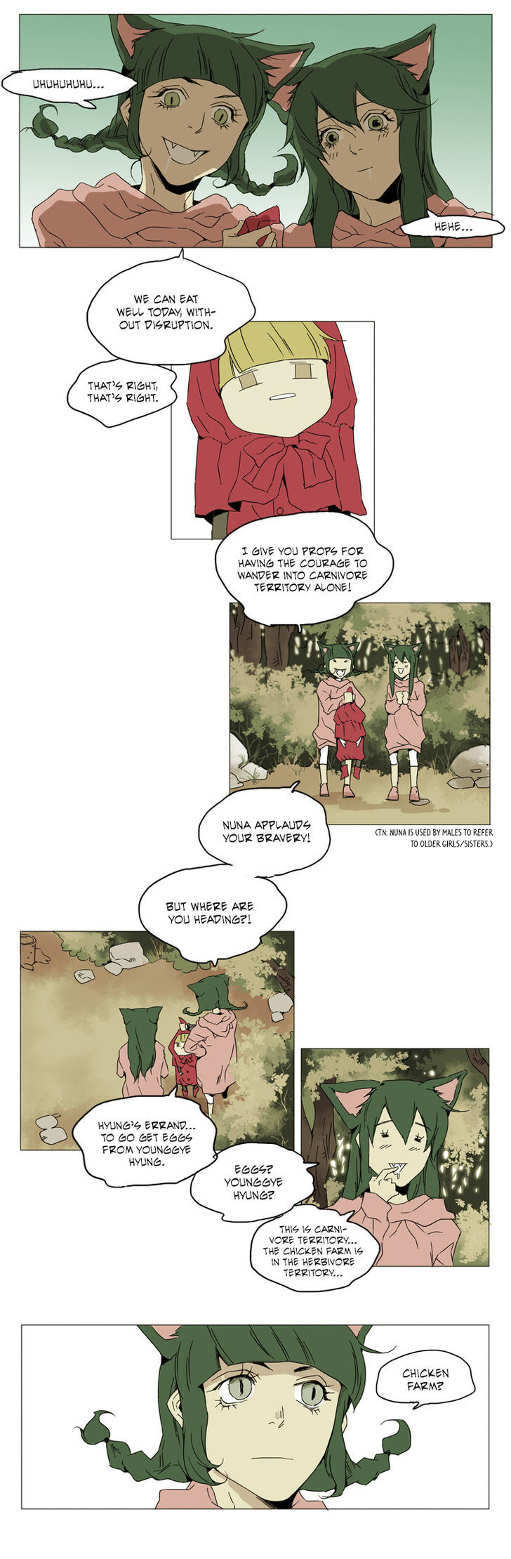 School in the Wild Chapter 19 page 7 - Chapter 19 : Little Red Riding Duck and the Wolf Girls... (3)