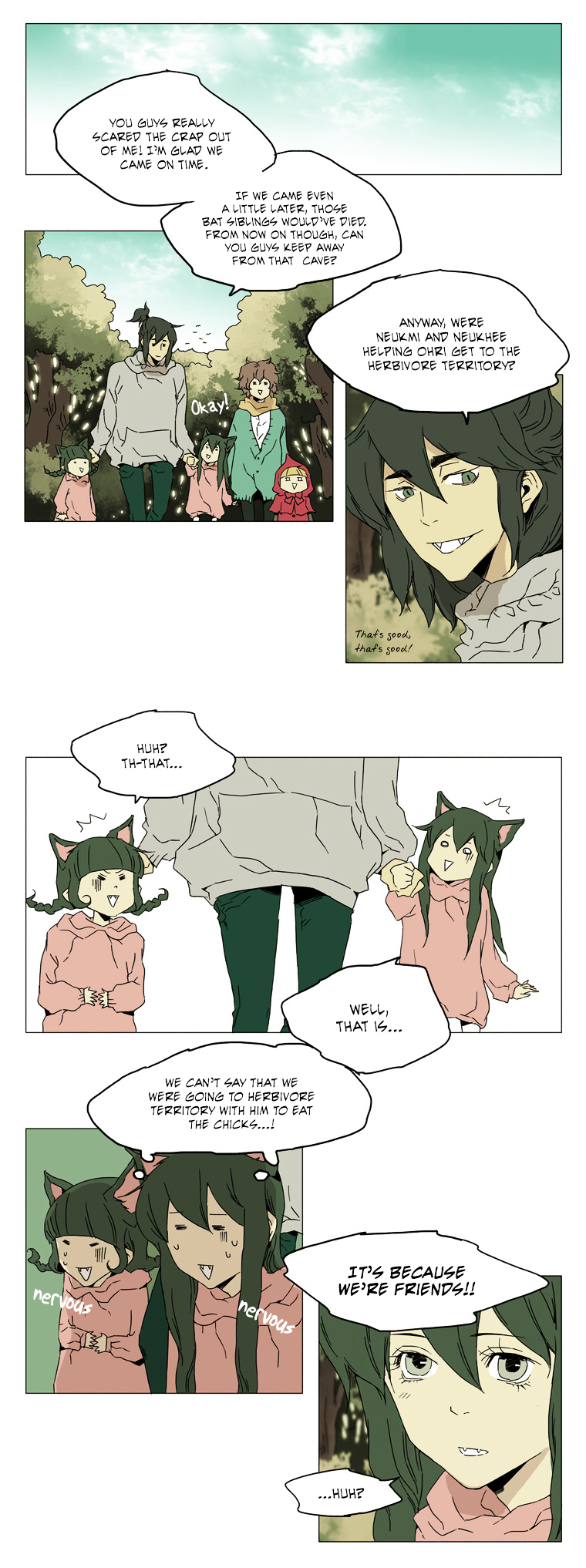 School in the Wild Chapter 21 page 12 - Chapter 21 : Little Red Riding Duck and the Wolf Girls... (5)