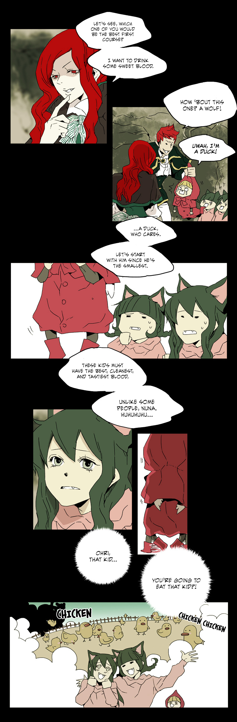 School in the Wild Chapter 21 page 9 - Chapter 21 : Little Red Riding Duck and the Wolf Girls... (5)