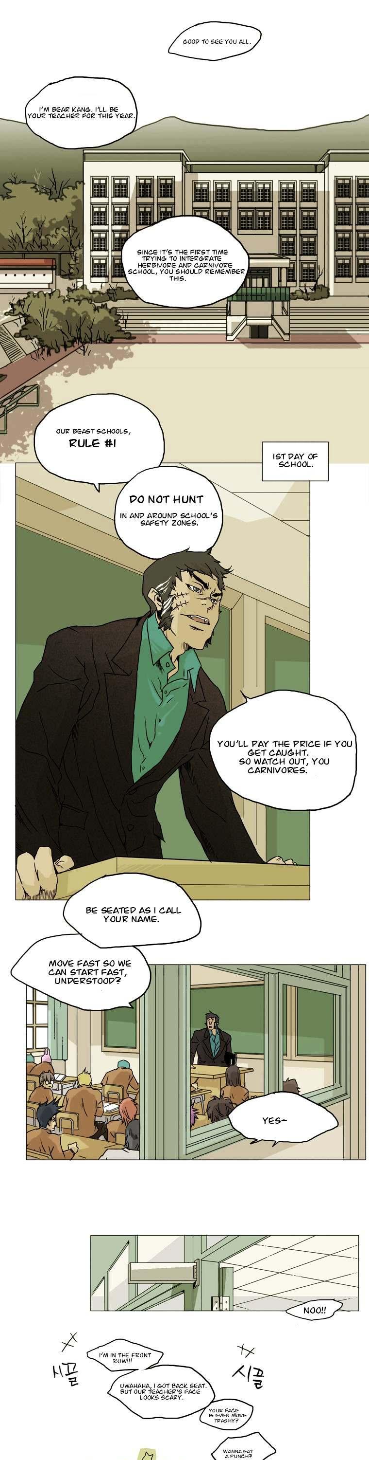 School in the Wild Chapter 3 page 8 - Chapter 3 : Scary Animal, Delicious Animal