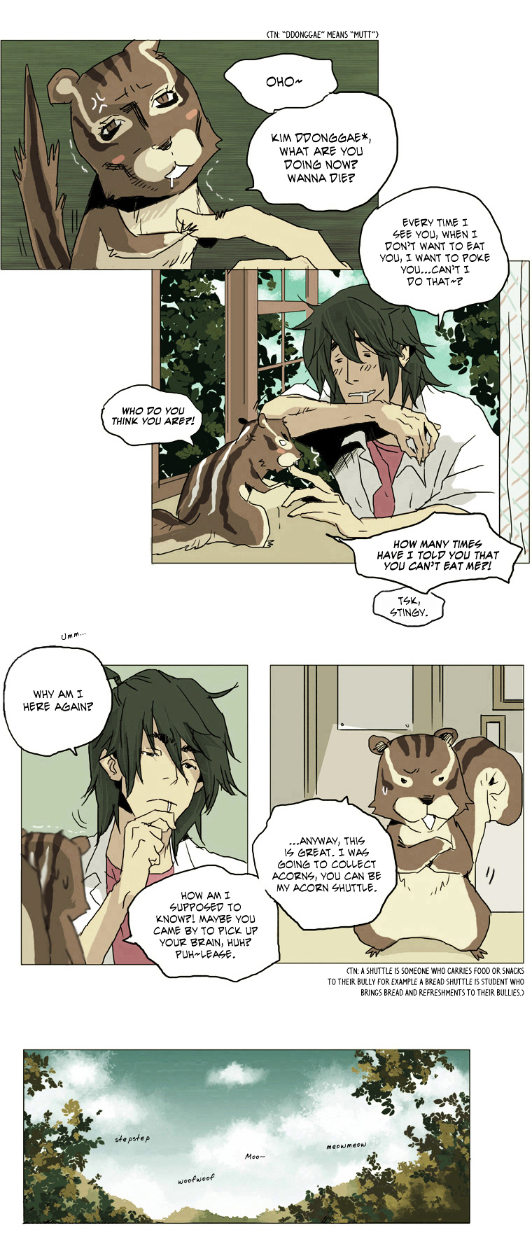 School in the Wild Chapter 4 page 11 - Chapter 4 : I Haven't Even Held a Girl Squirrel's Paw Yet...(1)