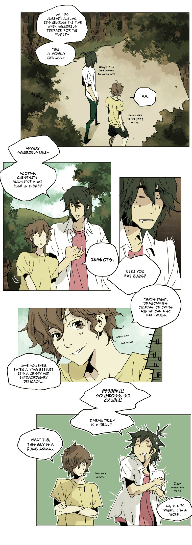 School in the Wild Chapter 4 page 12 - Chapter 4 : I Haven't Even Held a Girl Squirrel's Paw Yet...(1)