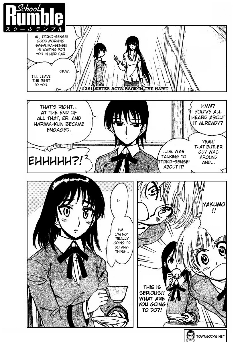 School Rumble Chapter 281 page 1 - Chapter 281: Sister Act 2: Back in the Habit