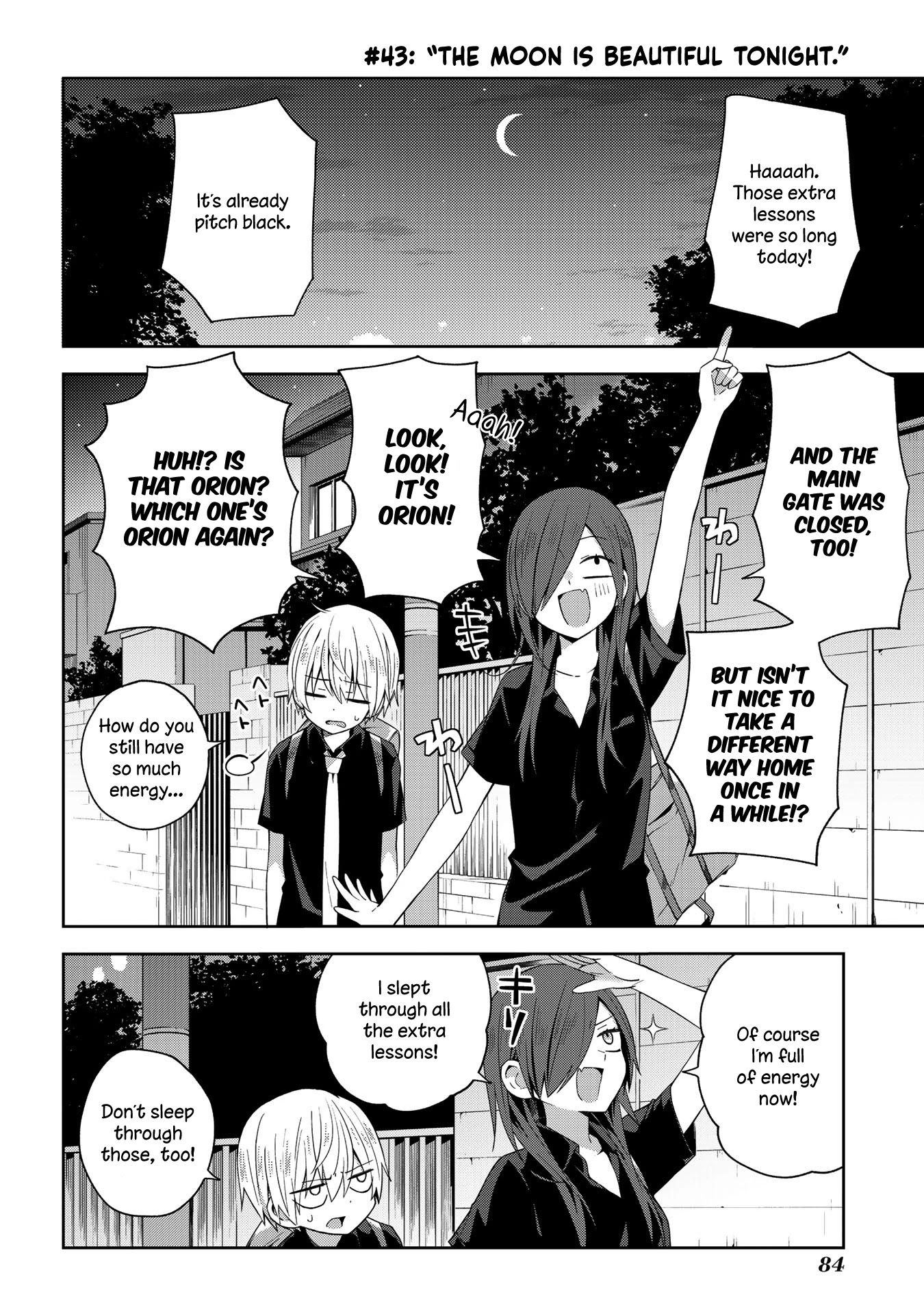 School Zone (Ningiyau) Chapter 43 page 1 - Chapter 43: The moon is beautiful tonight.