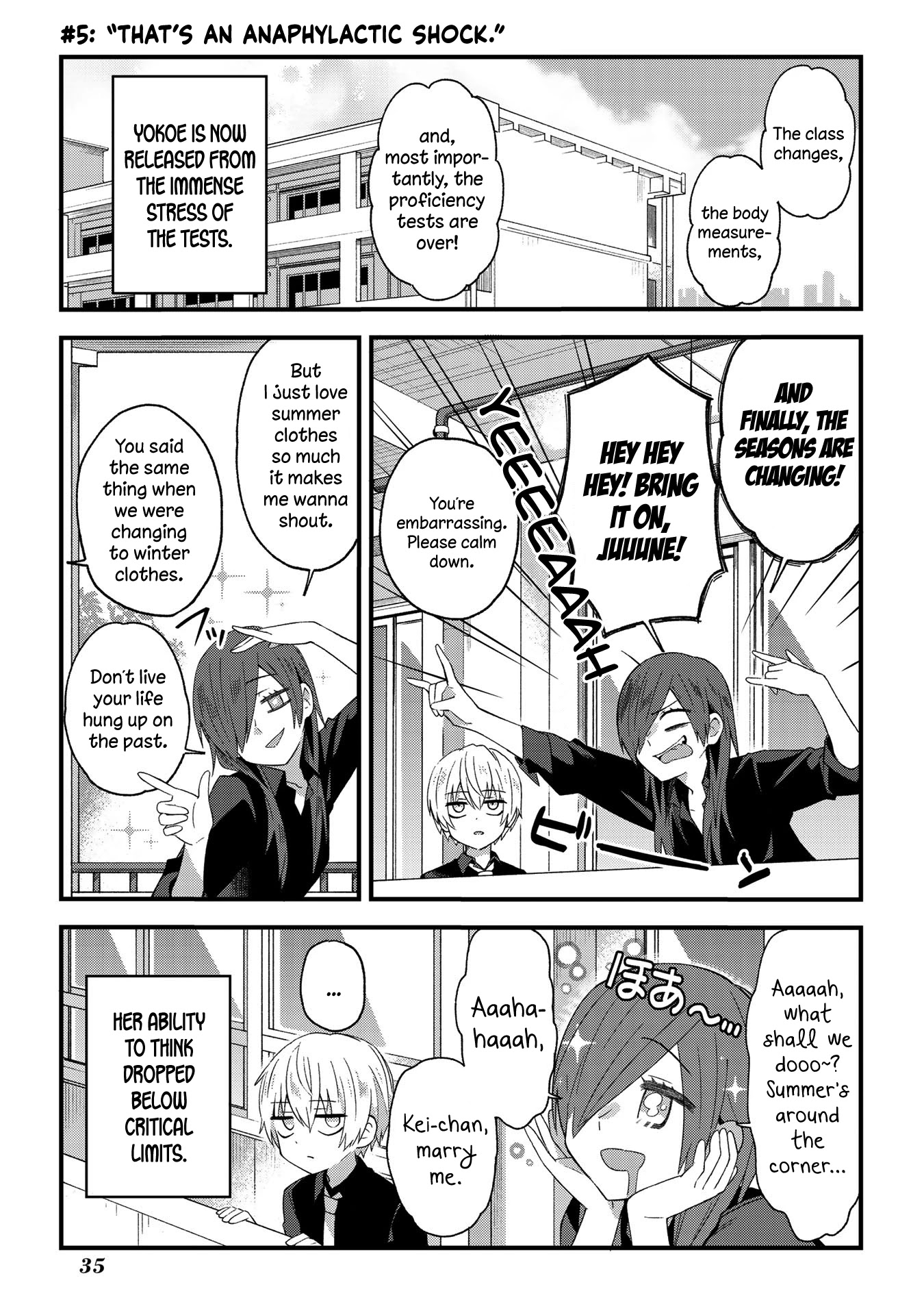 School Zone (Ningiyau) Chapter 5 page 1 - Chapter 5: That's an anaphylactic shock.