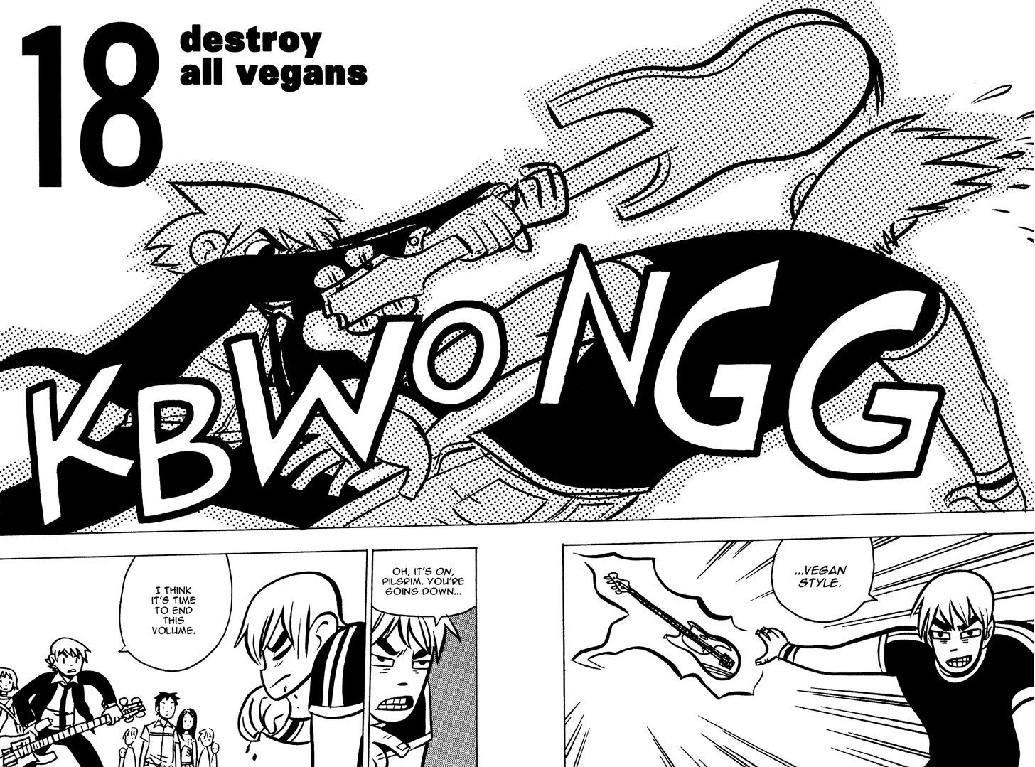 Scott Pilgrim Chapter 18 page 1 - Chapter 18 : Destroy All Vegans