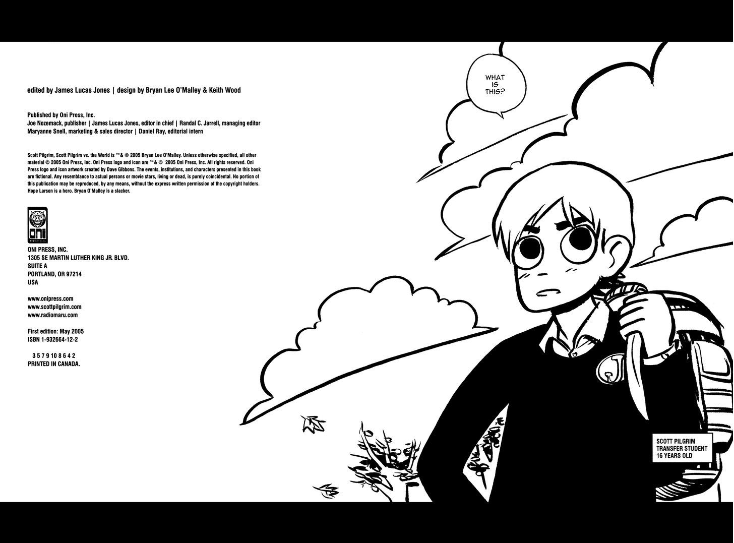Scott Pilgrim Chapter 6 page 4 - Chapter 6 : The New Kid