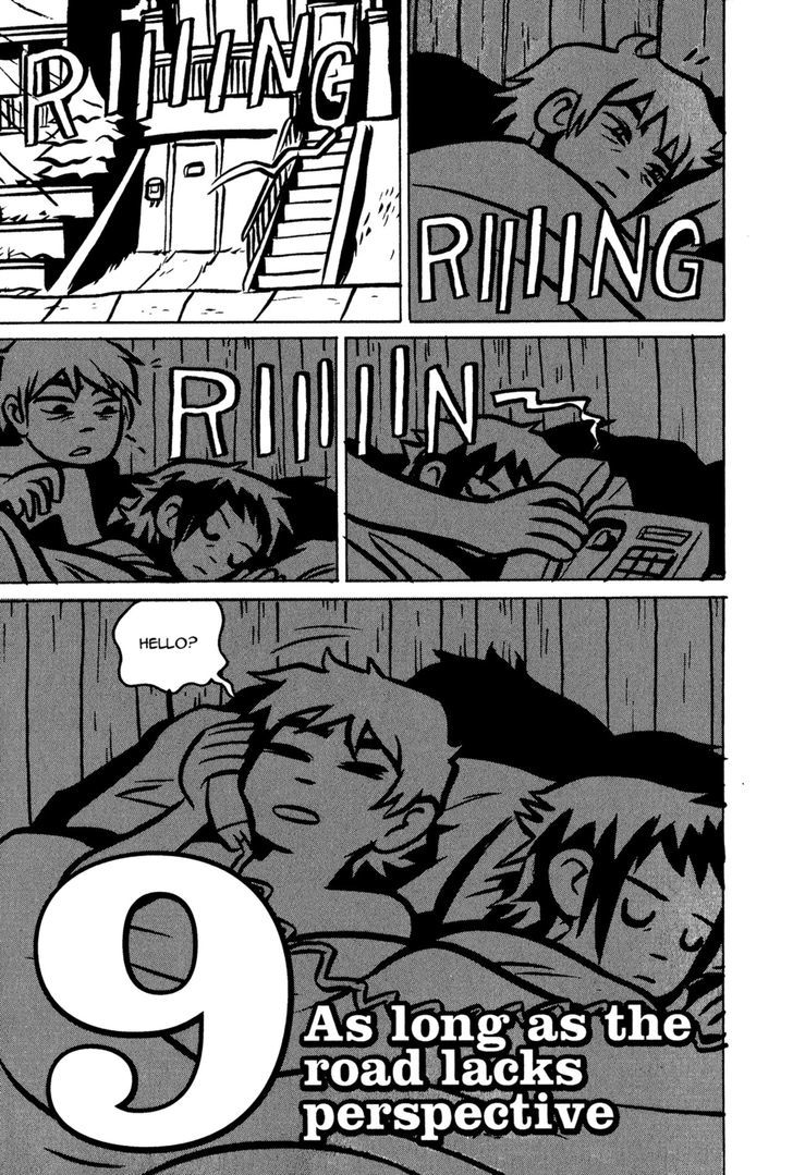 Scott Pilgrim Chapter 9 page 1 - Chapter 9 : As Long as the Road Lacks Perspective