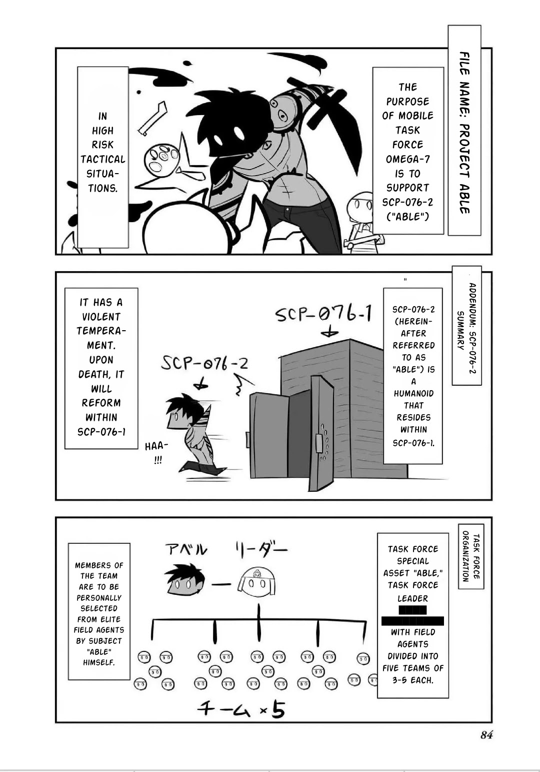 SCP Comic Anthology - KAI Chapter 7 page 2 - Chapter 7: SCP-076: MTF Omega-7 Incident Log (松(A・TYPEcorp.))