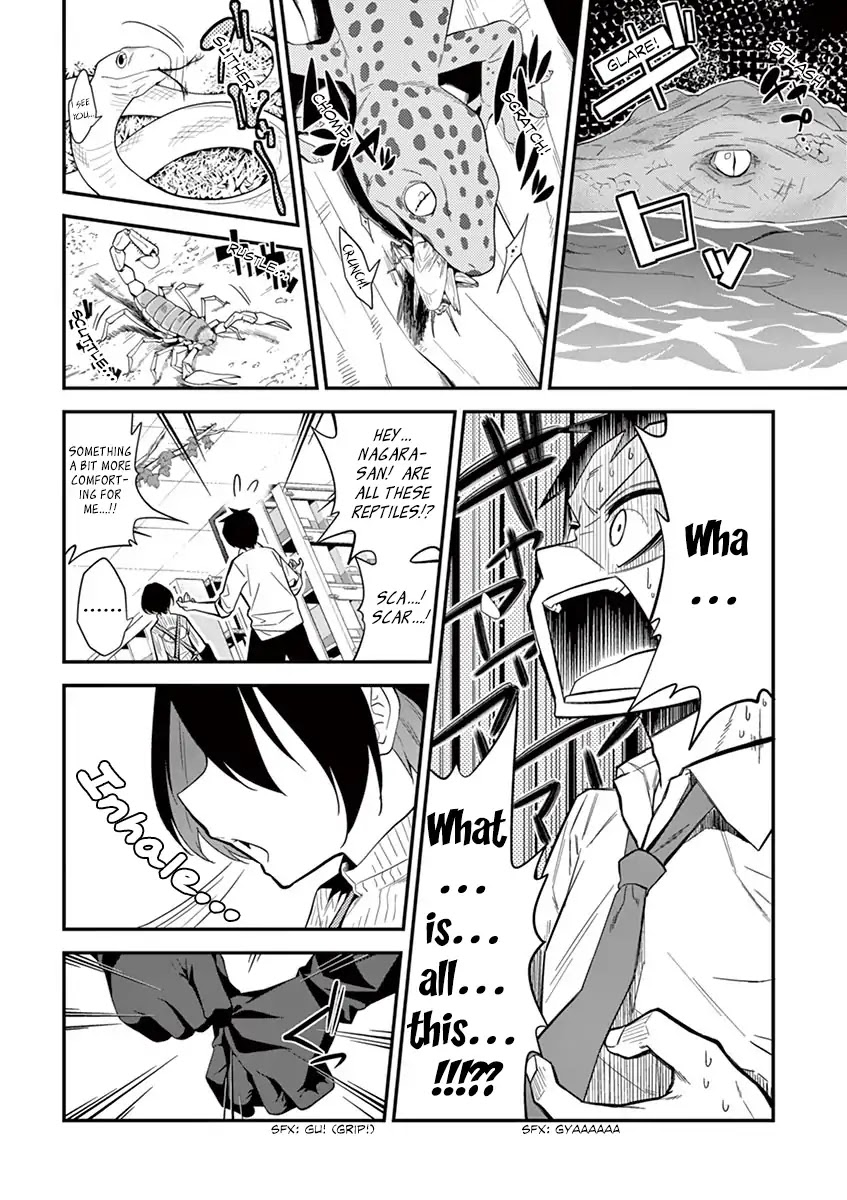 Secret Reptiles Chapter 1 page 9 - Chapter 1: Species #1: I'm Scared of Fur Sticking to Me. Can I Even Care for A Cat!?