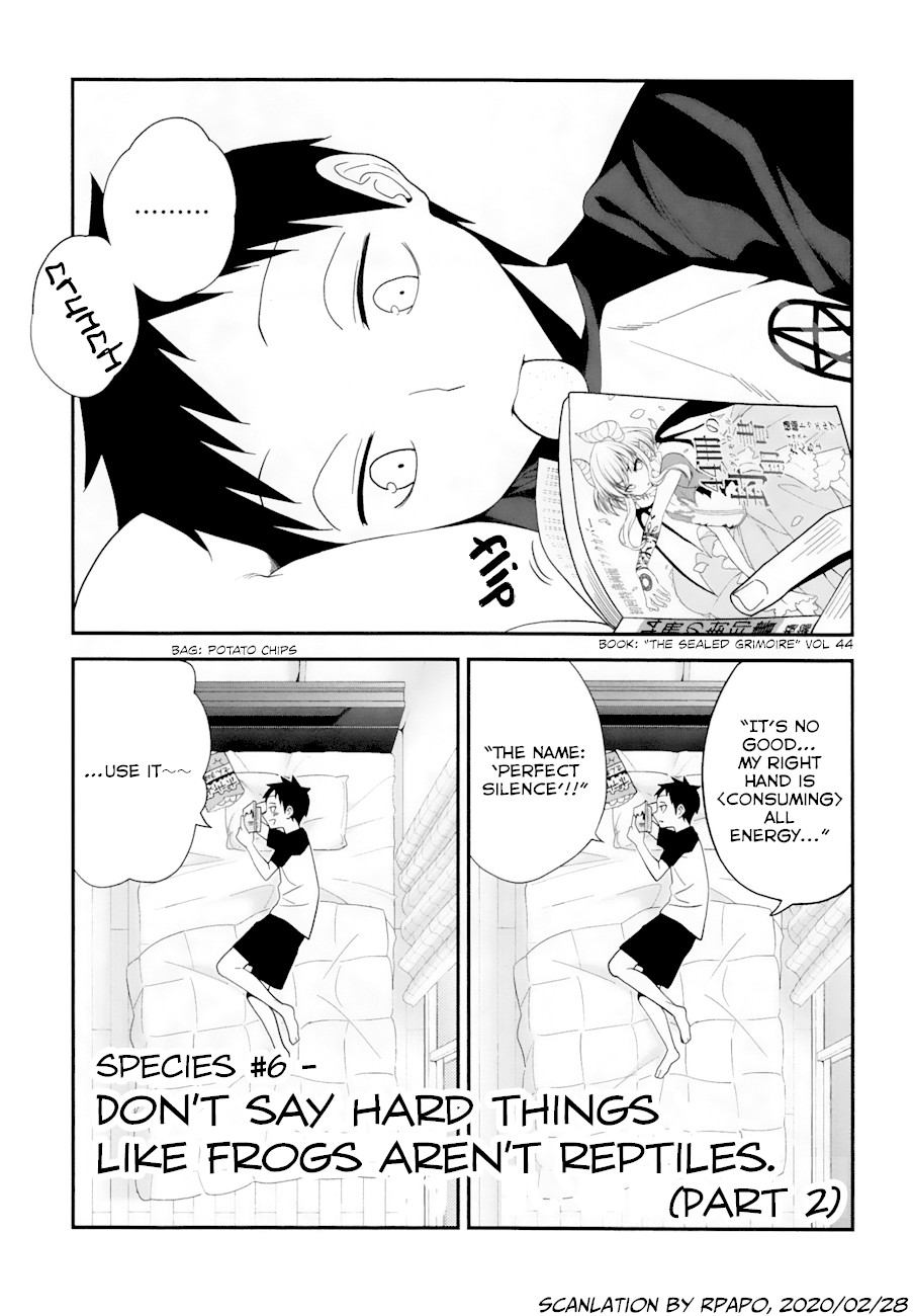 Secret Reptiles Chapter 6 page 1 - Chapter 6: Species #6: Don’t say hard things like frogs aren’t reptiles (Pt 2)