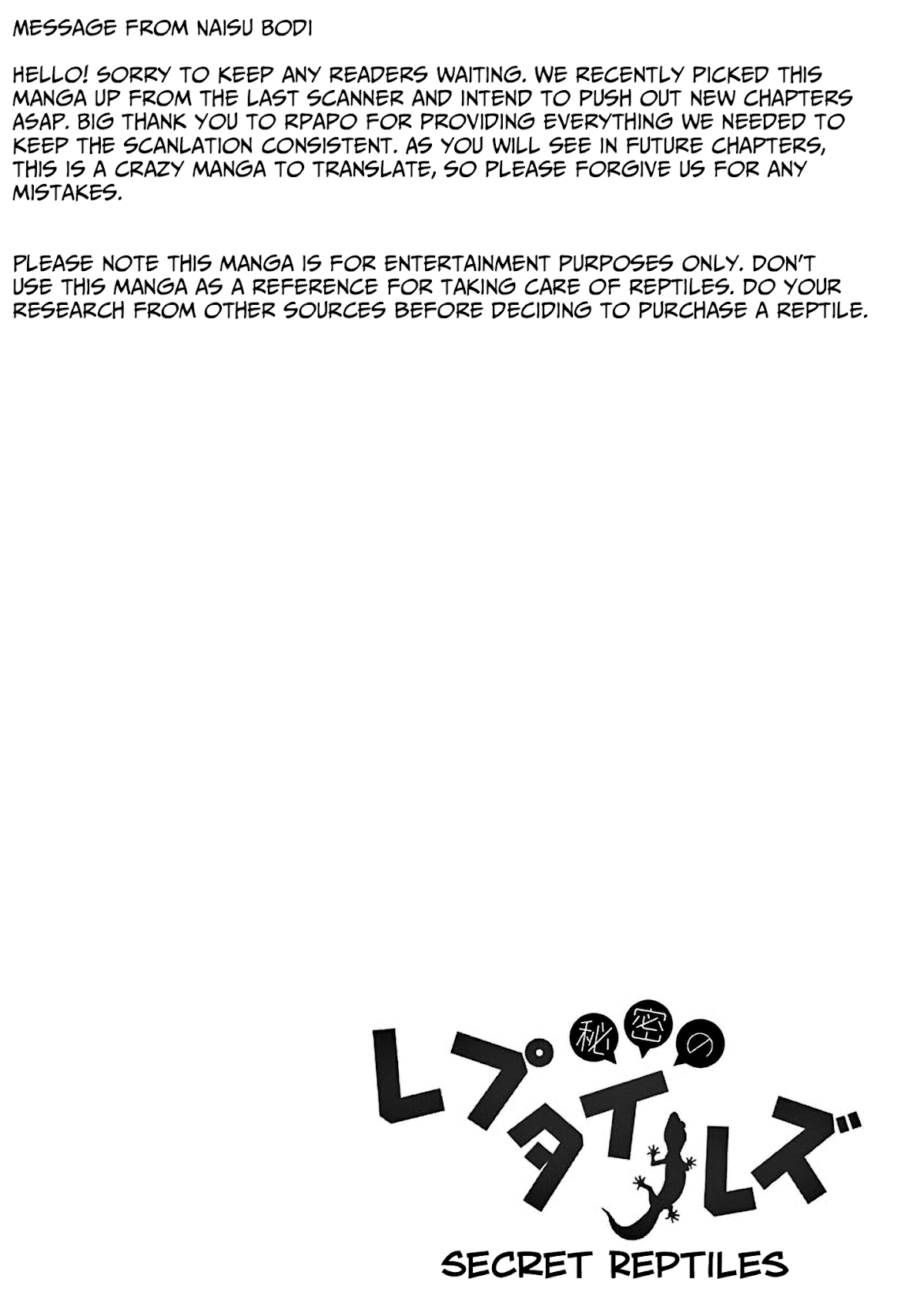 Secret Reptiles Chapter 8 page 2 - Chapter 8: Species #8: The Shedding Tale Part 1