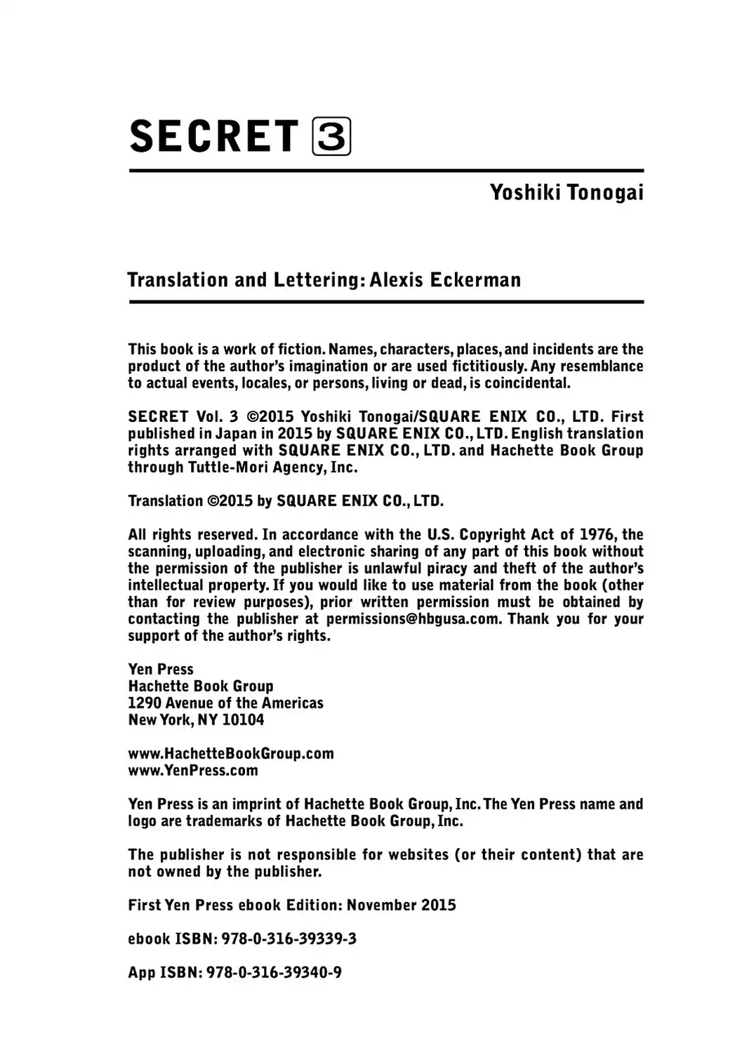 Secret (Yoshiki Tonogai) Chapter 17.5 page 10 - Vol.3 Chapter ??: Special Episode