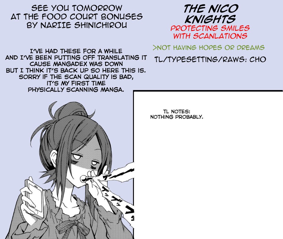 See You at the Food Court Tomorrow. Chapter 15.7 page 5 - Chapter 15.7: Animate Bonus