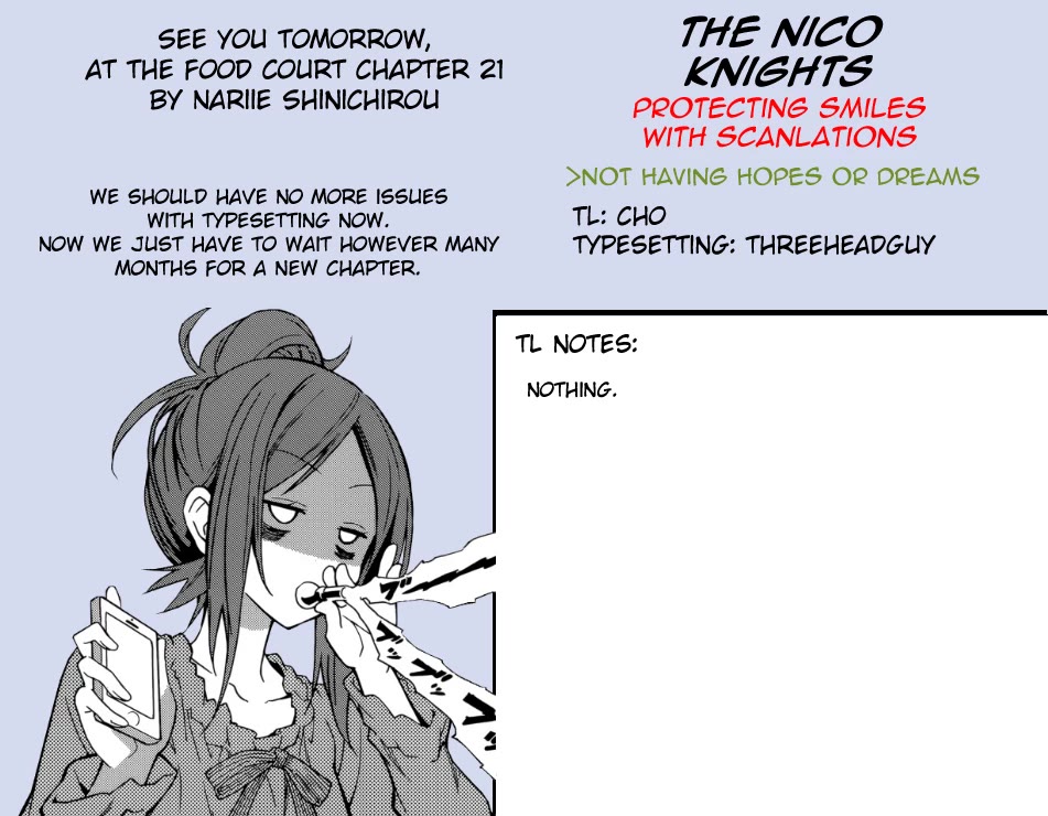 See You at the Food Court Tomorrow. Chapter 21.5 page 3 - Chapter 21.5: Twitter extras