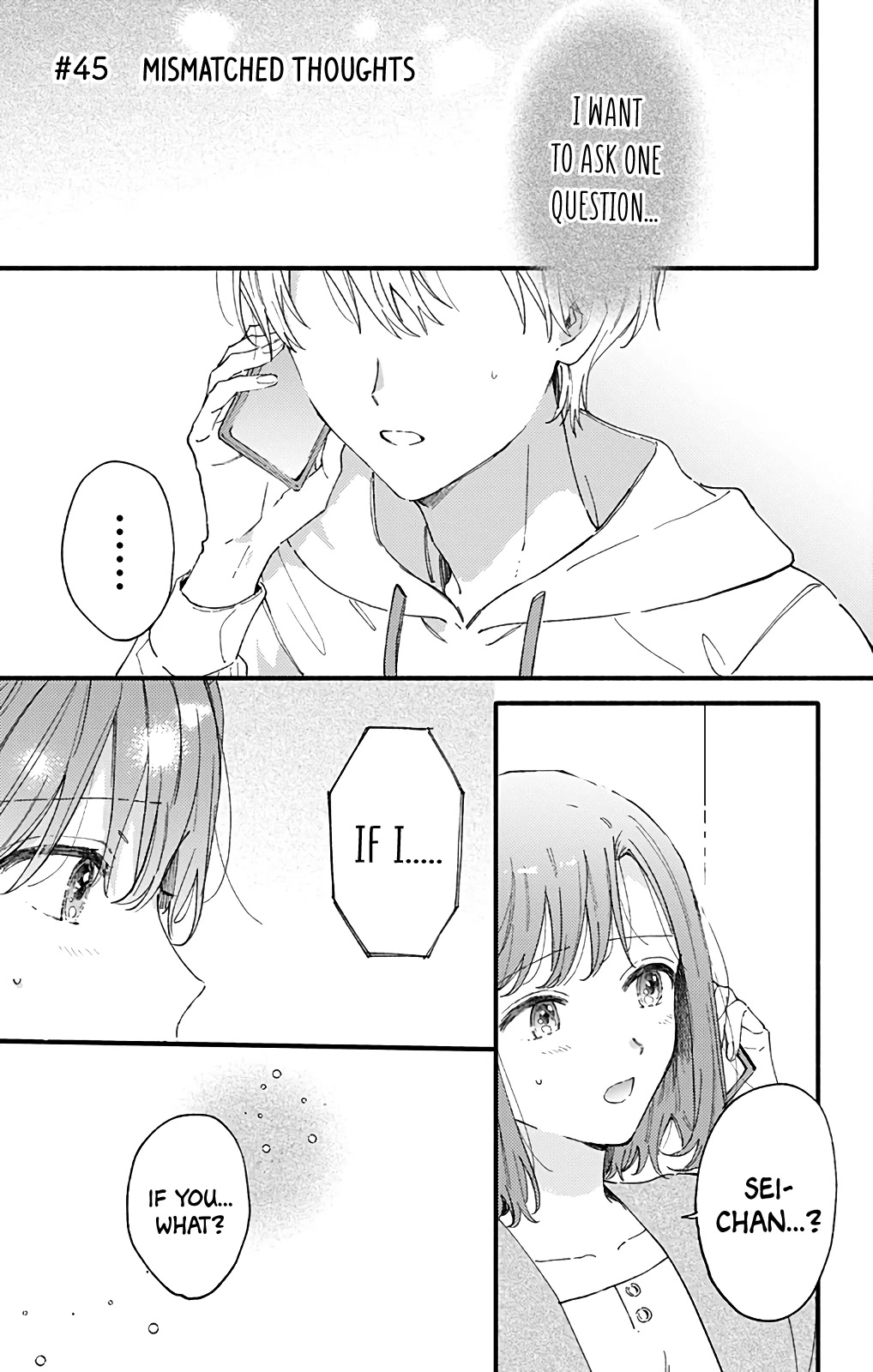 Sei-chan, Your Love Is Too Much! Chapter 45 page 1 - Chapter 45: Mismatched Thoughts