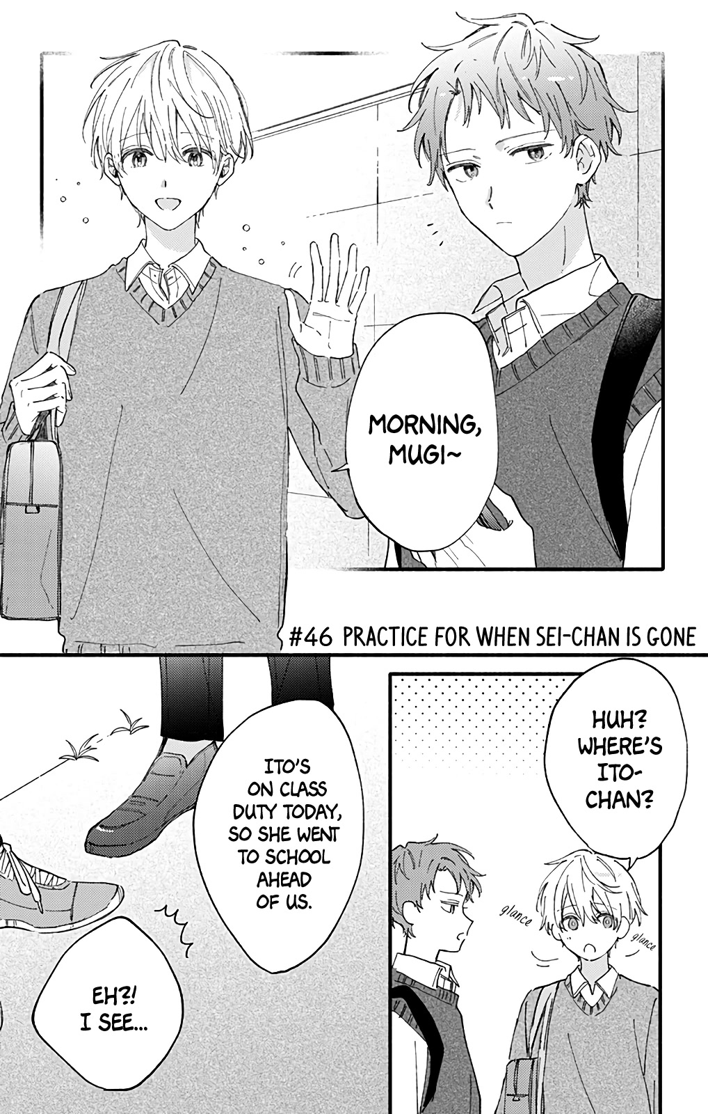 Sei-chan, Your Love Is Too Much! Chapter 46 page 1 - Chapter 46: Practice For When Sei-chan Is Gone