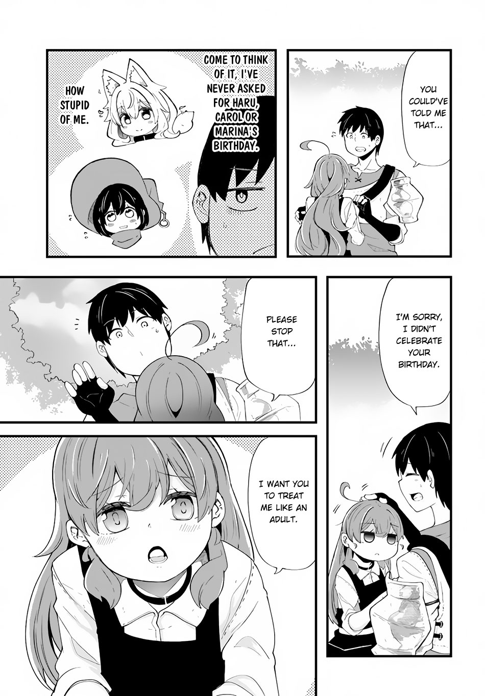 Seichou Cheat de Nandemo Dekiru you ni Natta ga, Mushoku dake wa Yamerarenai you desu Chapter 33 page 25 - Chapter 33: Carol's Confession