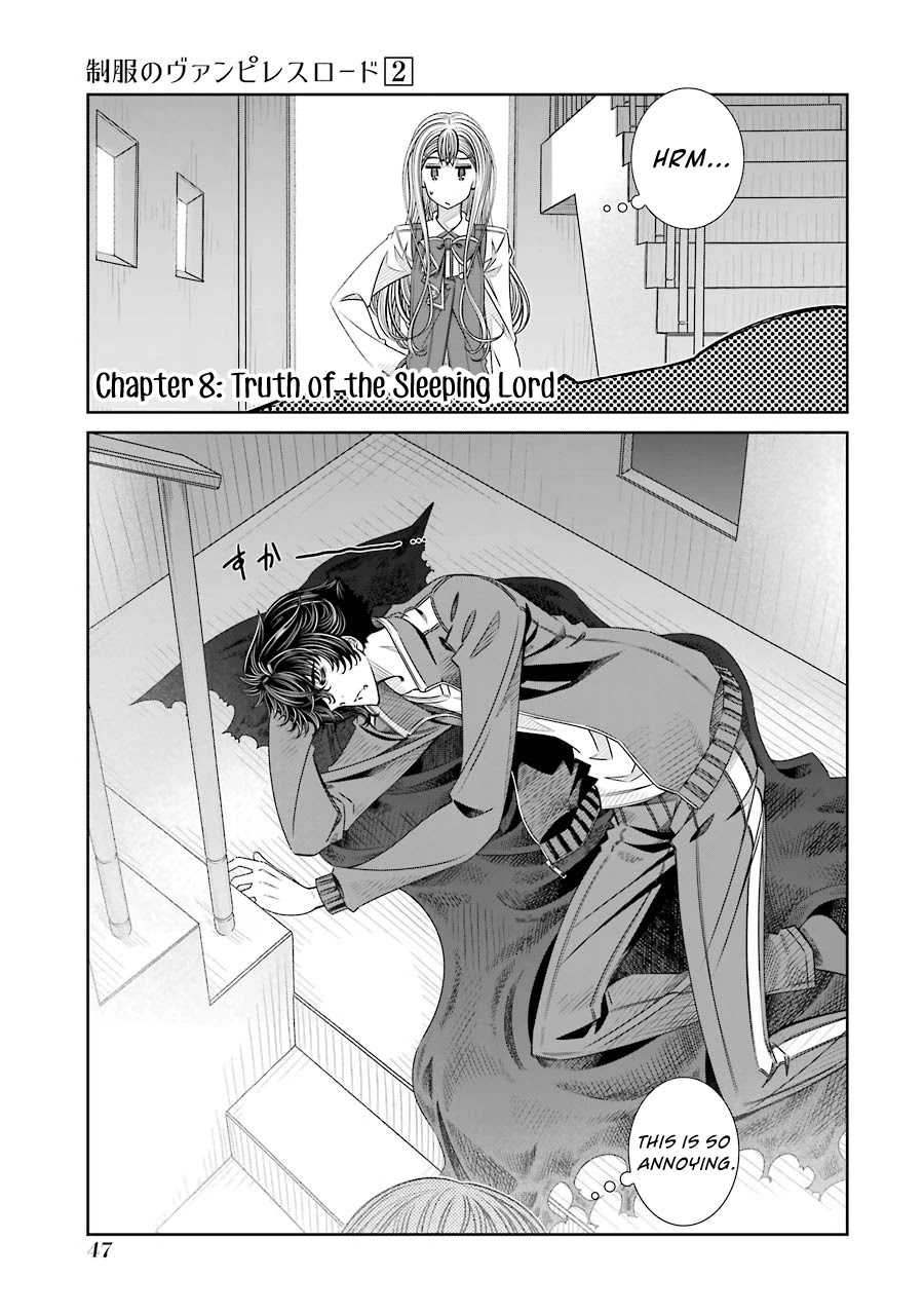 Seifuku no Vampireslod Chapter 8 page 1 - Chapter 8: Truth of the Sleeping Lord