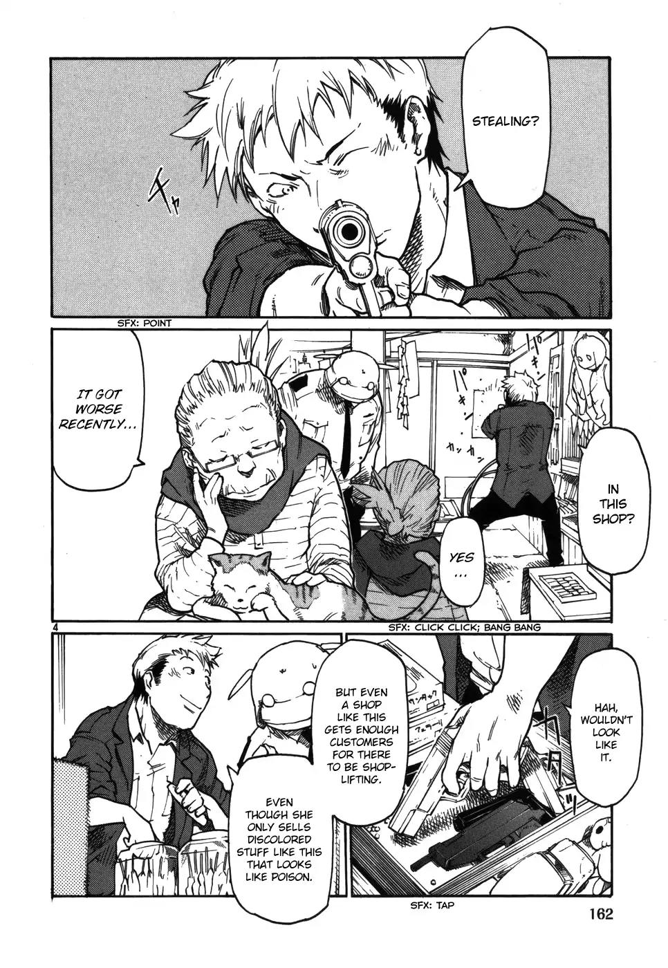 Seigi Keikan Monju Chapter 15 page 4 - Chapter 15: The Worries of an Old Snack Shop Lady