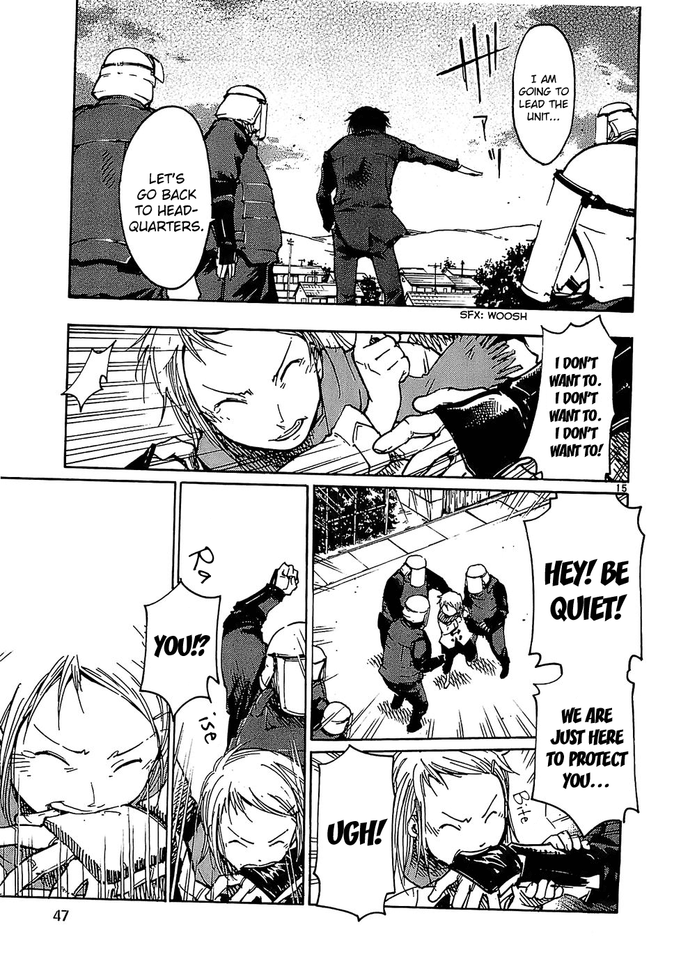Seigi Keikan Monju Chapter 18 page 15 - Chapter 18: The Trap of Mitsuhori: The Special Forces Agent