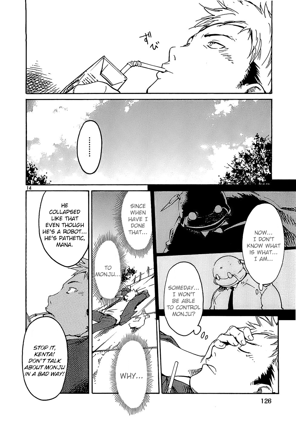 Seigi Keikan Monju Chapter 21 page 14 - Chapter 21: Monju, Who's Hated, His Tears and Anguish