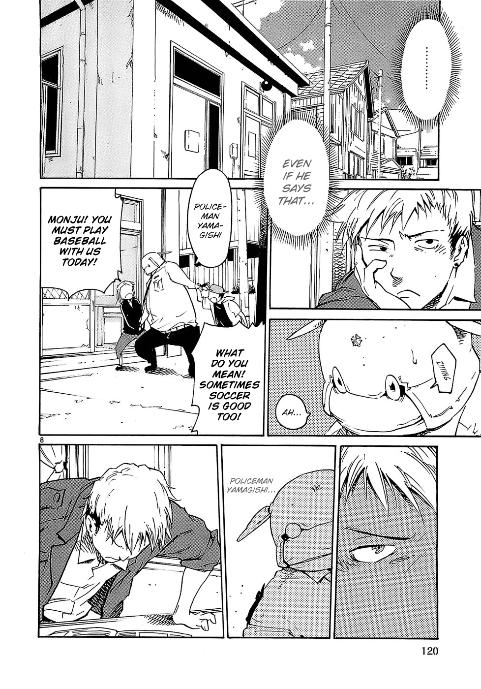 Seigi Keikan Monju Chapter 21 page 8 - Chapter 21: Monju, Who's Hated, His Tears and Anguish