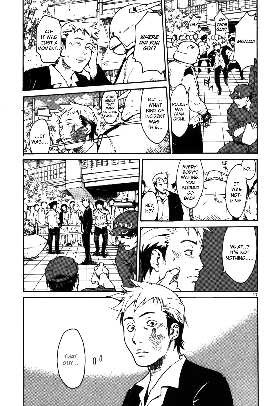 Seigi Keikan Monju Chapter 3 page 17 - Chapter 3: Old Man Gen Goes to Tokyo with Monju