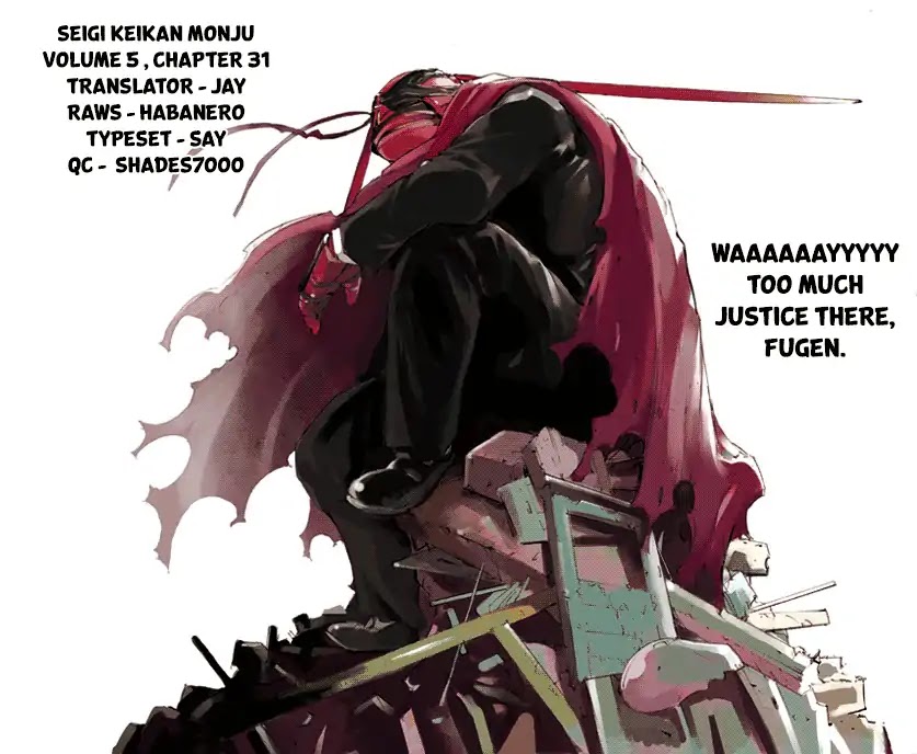 Seigi Keikan Monju Chapter 31 page 37 - Chapter 31: Red. It's Painful and Lonely and I'm Jealous