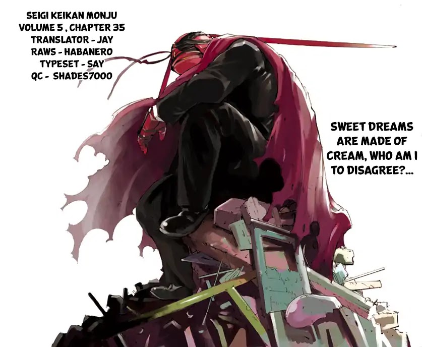 Seigi Keikan Monju Chapter 35 page 30 - Chapter 35: Nightmare. Before. Suffering. Monju.
