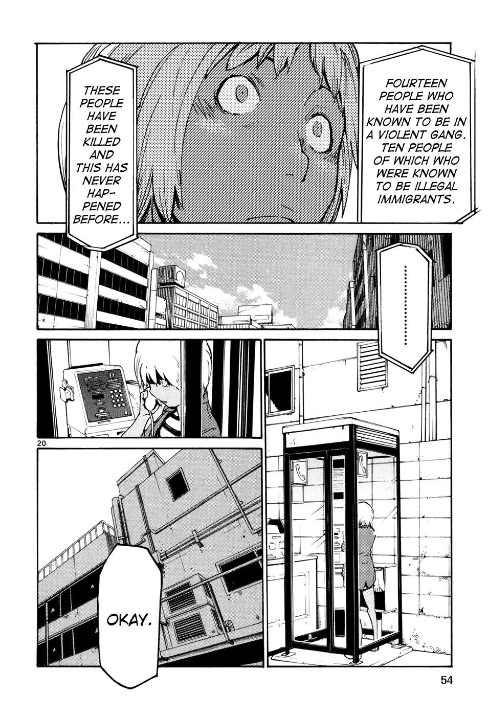Seigi Keikan Monju Chapter 39 page 20 - Chapter 39: A Girl in a Tokyo Slum