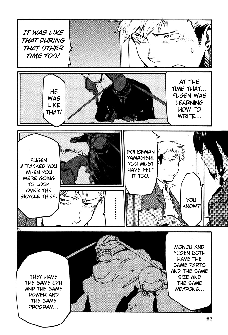 Seigi Keikan Monju Chapter 39 page 28 - Chapter 39: A Girl in a Tokyo Slum