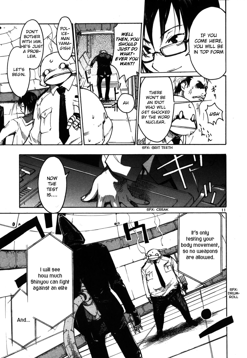 Seigi Keikan Monju Chapter 4 page 11 - Chapter 4: Ginsei Development Division Kamiya Shino's Tears