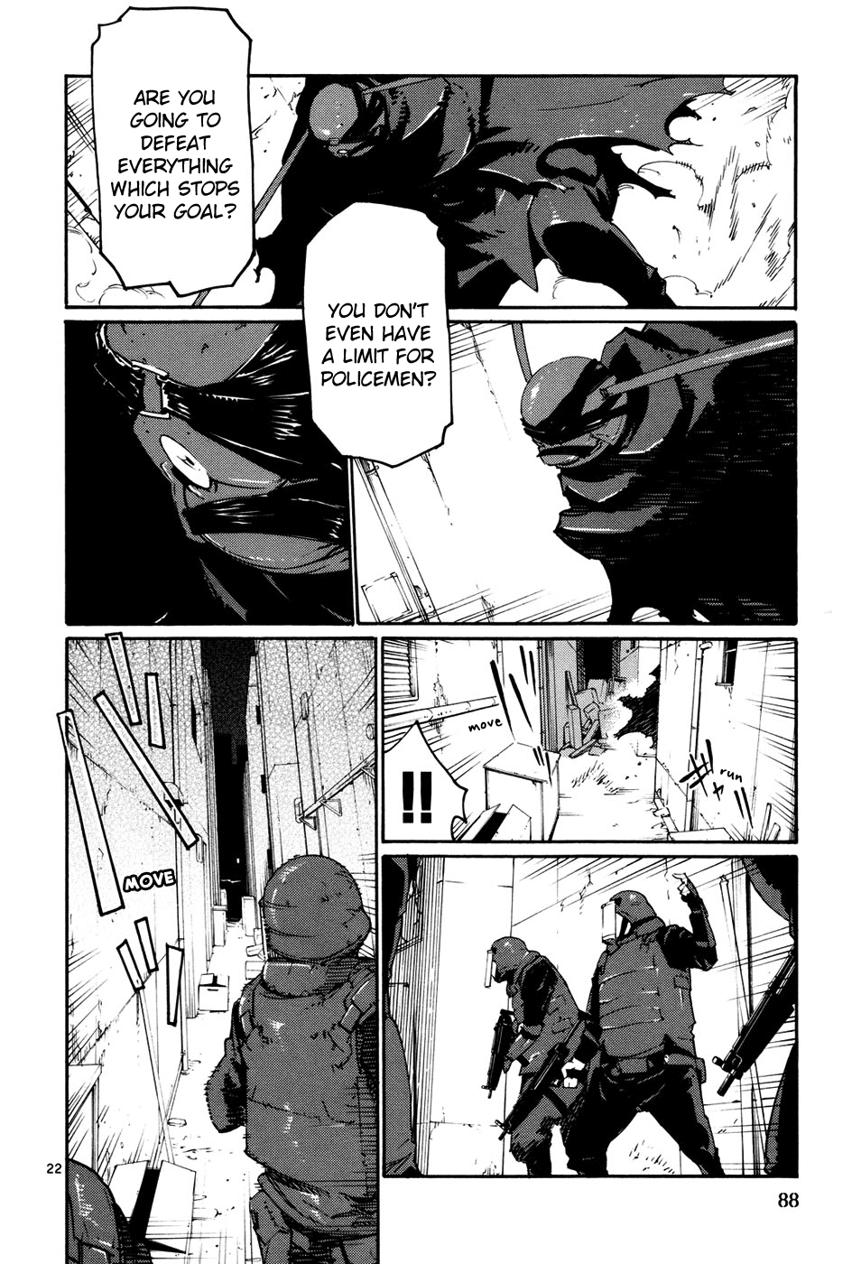 Seigi Keikan Monju Chapter 40 page 22 - Chapter 40: The Imperial Order to Defeat the Red Goblin