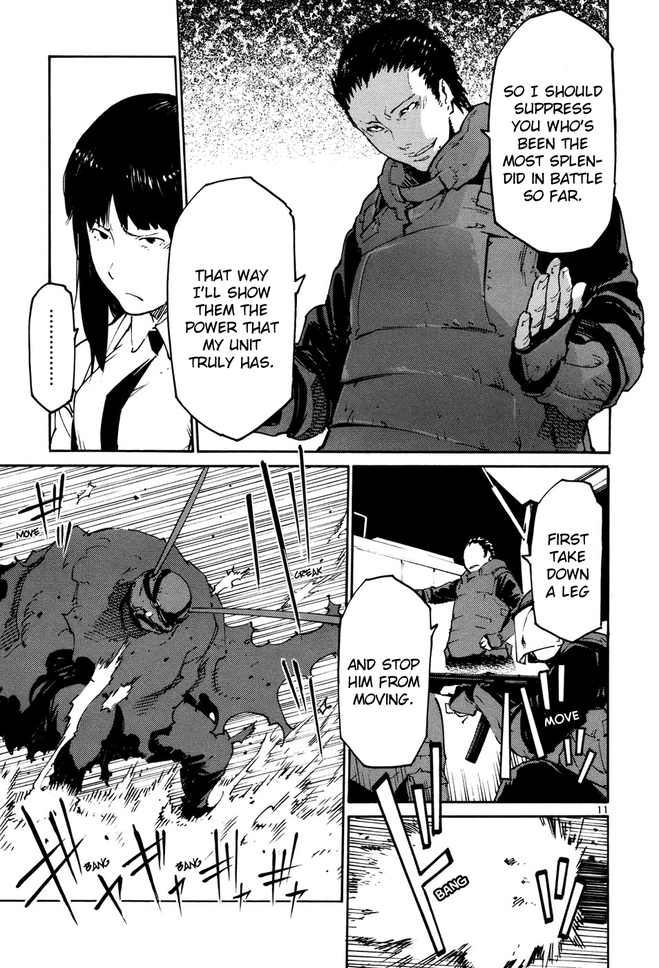 Seigi Keikan Monju Chapter 41 page 11 - Chapter 41: Hazuki's Resistance and Counterattack