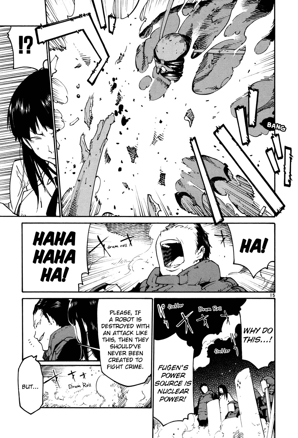 Seigi Keikan Monju Chapter 41 page 15 - Chapter 41: Hazuki's Resistance and Counterattack