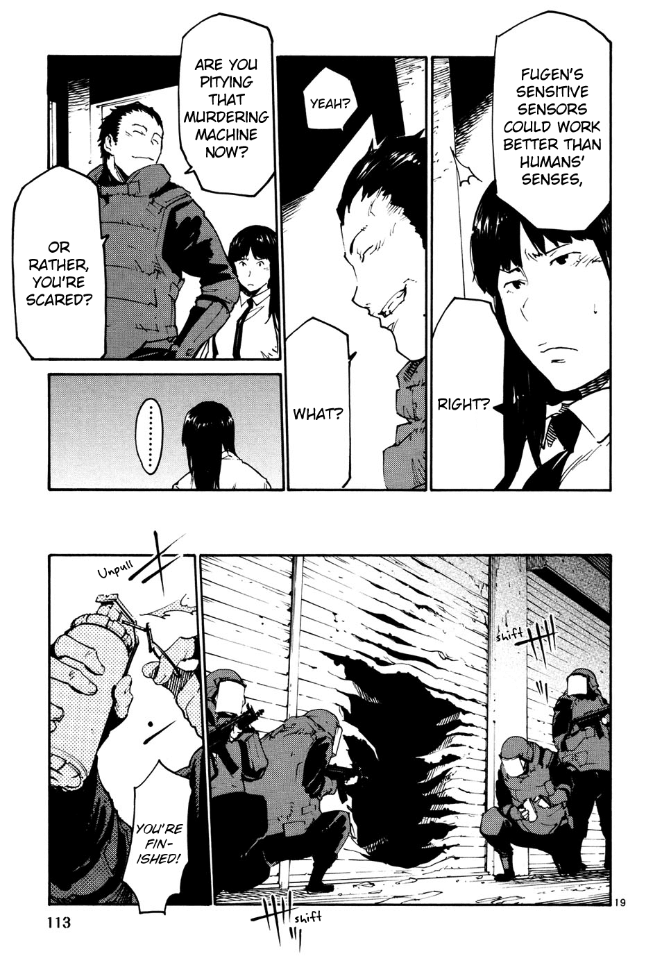 Seigi Keikan Monju Chapter 41 page 19 - Chapter 41: Hazuki's Resistance and Counterattack