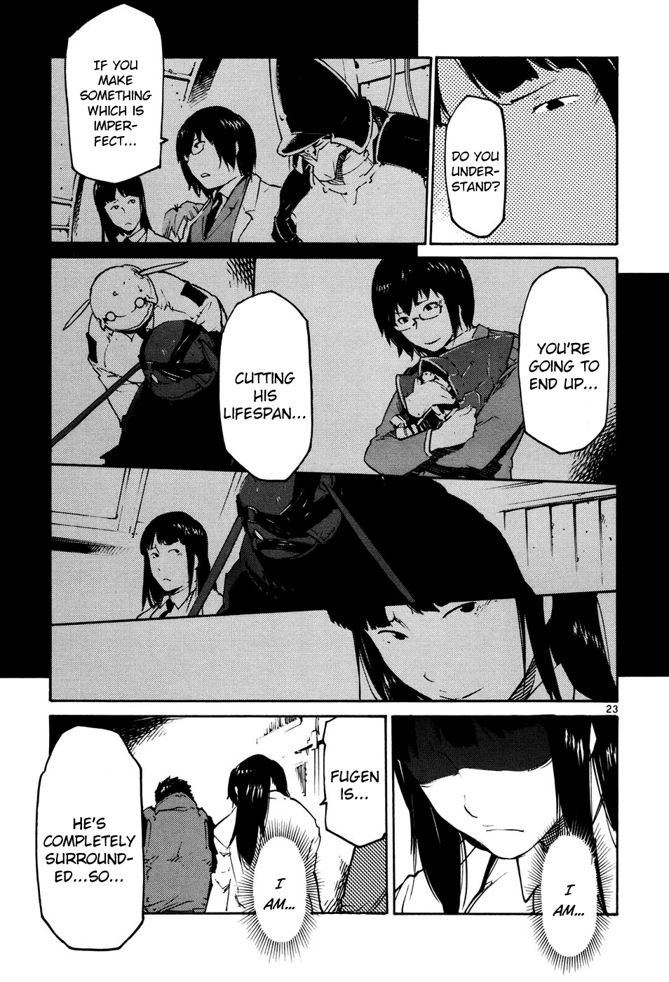 Seigi Keikan Monju Chapter 41 page 23 - Chapter 41: Hazuki's Resistance and Counterattack