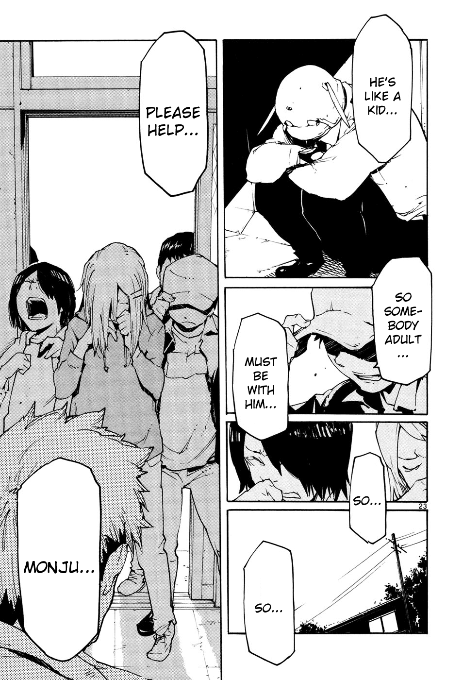 Seigi Keikan Monju Chapter 42 page 23 - Chapter 42: A Small Hope For Kids.