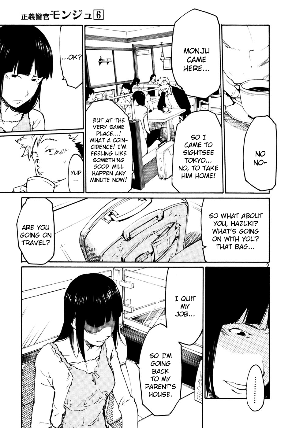 Seigi Keikan Monju Chapter 43 page 9 - Chapter 43: Tokyo, the Street of Meetings and Farewells.