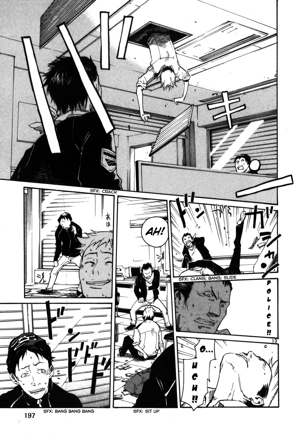Seigi Keikan Monju Chapter 8 page 13 - Chapter 8: The End of the Coincidental Bank Robber