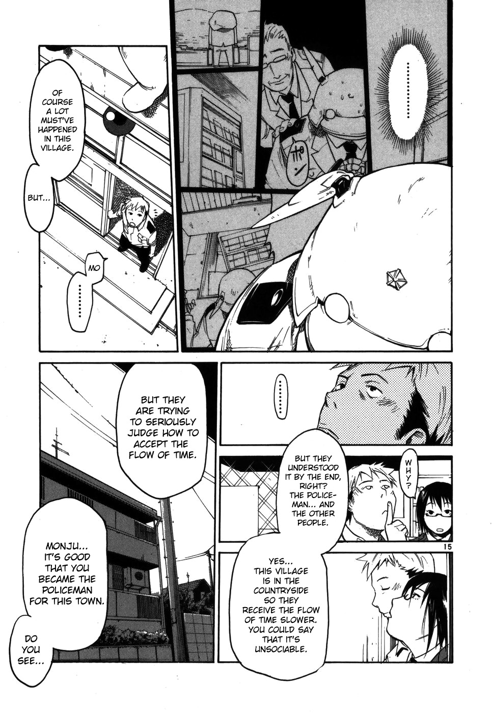 Seigi Keikan Monju Chapter 9 page 23 - Chapter 9: Wandering Robot People - Unexpected Conspiracy