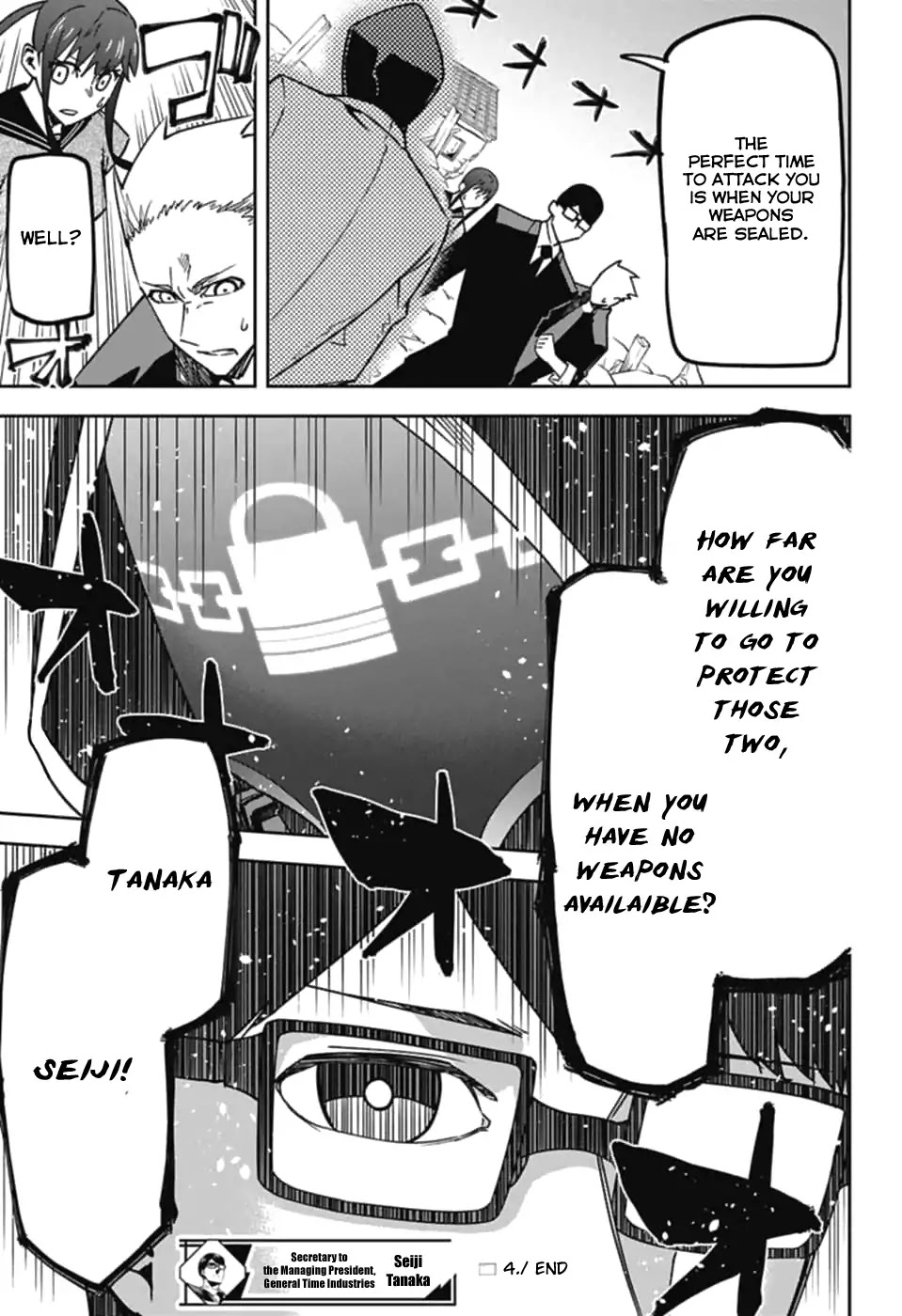 Seiji Tanaka Secretary to the Managing President, General Time Industries Chapter 4 page 19 - Chapter 4: Vol.1 File 4: Akarin's Past