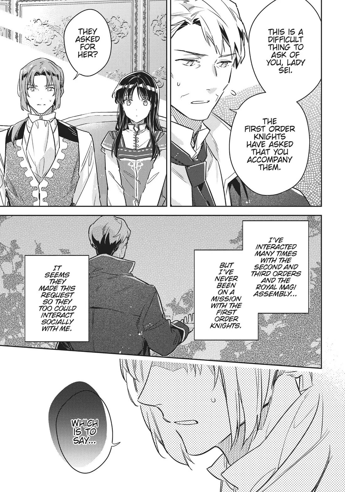 Seijo no Maryoku wa Bannou desu Chapter 38 page 5 - Chapter 38: The First Order Knights