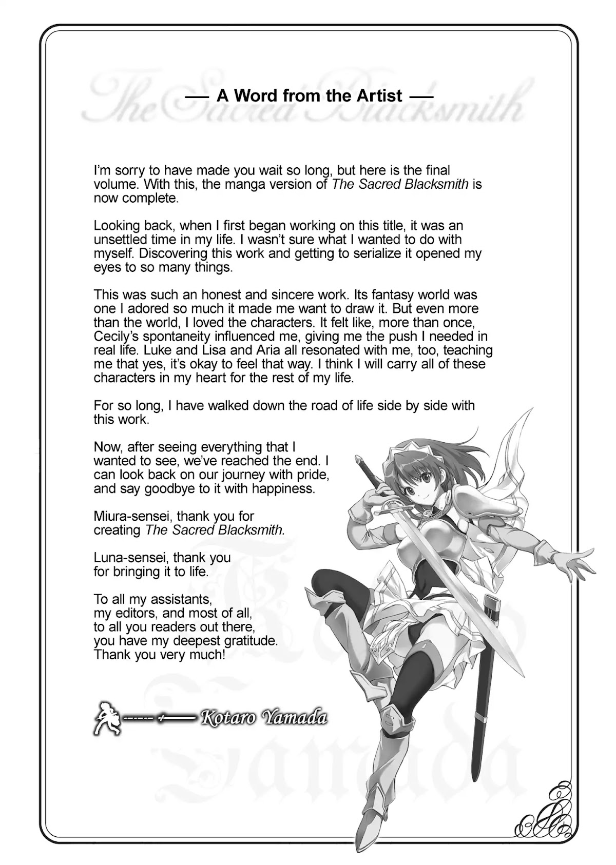 Seiken no Katanakaji Chapter 61 page 30 - Vol.10 Final Chapter: The Sacred Knight [END]