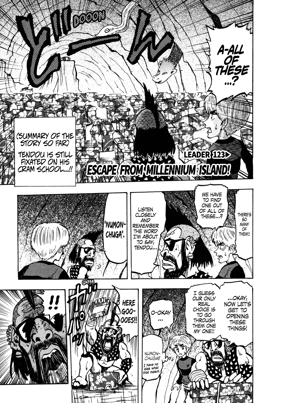 Seikimatsu Leader Den Takeshi! Chapter 123 page 1 - Chapter 123: Escape From Millennium Island!