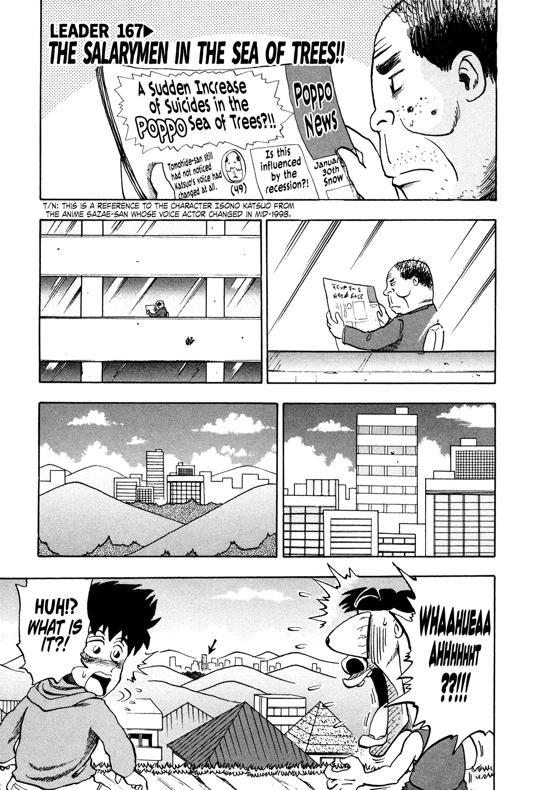 Seikimatsu Leader Den Takeshi! Chapter 167 page 1 - Chapter 167: The Salarymen in the Sea of Trees!!